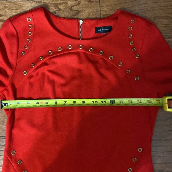 Spence Red midi longsleeves dress. Size medium - Picture 9 of 12
